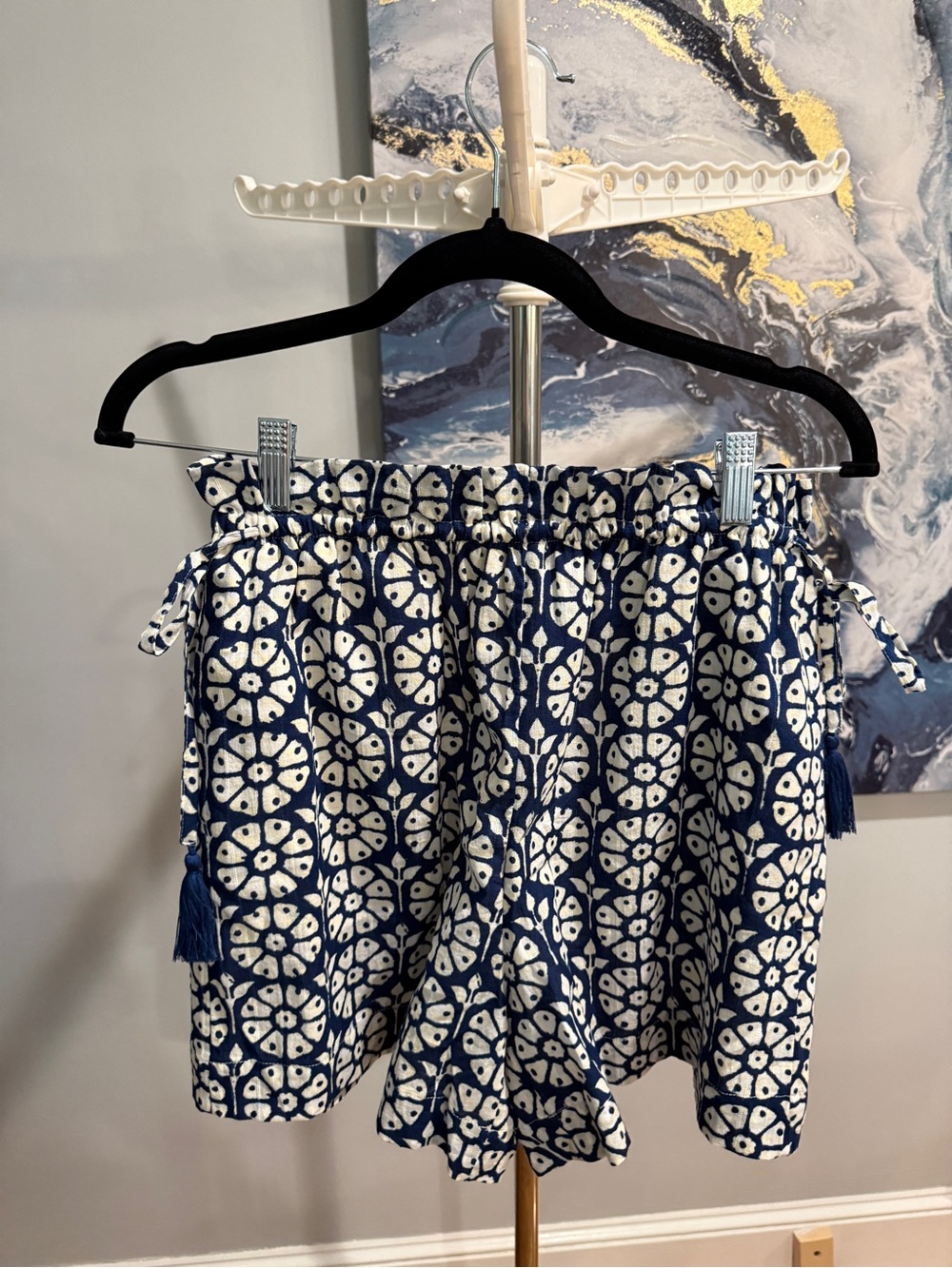 NWT Roller Rabbit Navy and White High Waist Shorts